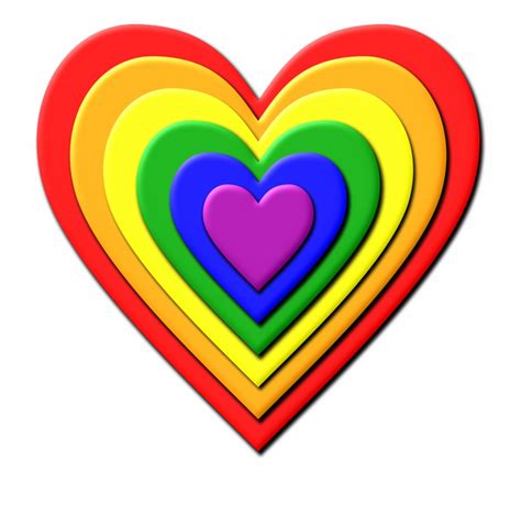 Download High Quality Heart Clipart Rainbow Transparent Png Images