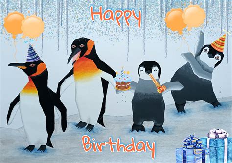 Penguin Happy Birthday 