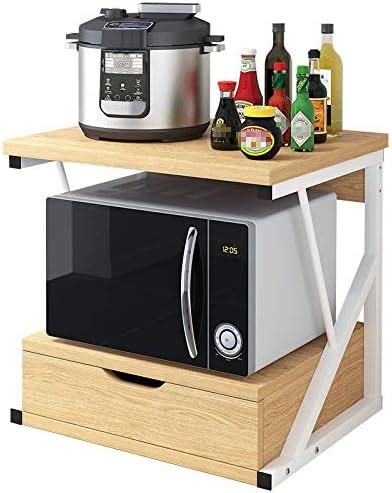 Amazon de Mikrowellenhalter Küchenregal Regal Standregal Mikrowellen