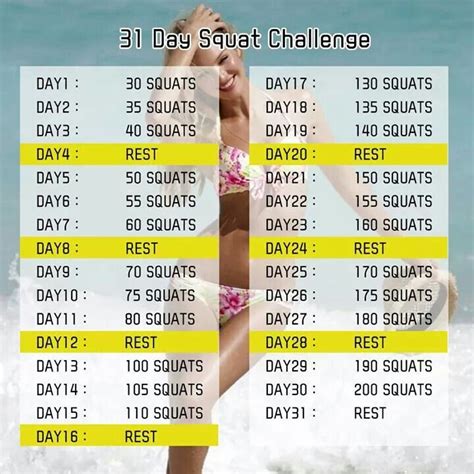 31 Day Squat Challenge Squat Challenge Better Life Squats Fitness