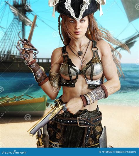 Femelle Sexy De Attirance De Pirate Illustration Stock Illustration