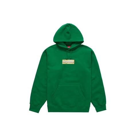 Supreme Bling Box Logo Hooded Sweatshirt Greensupreme Bling Box Logo