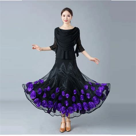 Ladies Ballroom Dancing Skirt Girls Waltz Dance Dress National