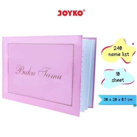 Jual Guest Book Buku Tamu Daftar Undangan Pink Joyko Gb