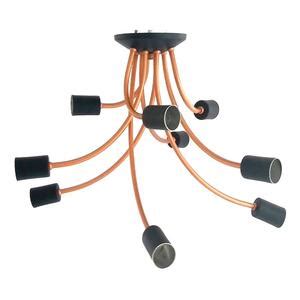 Lustre Pendente Plafon Aranha 9 Lampadas E27 Preto Bivolt Leroy Merlin