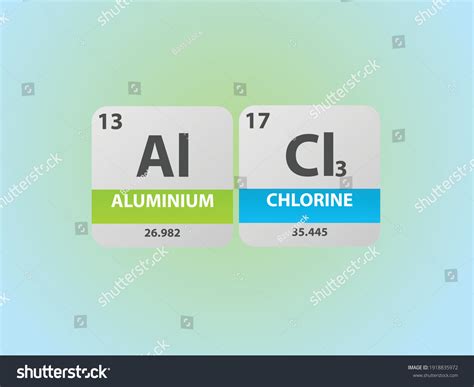 Aluminium Chloride Alcl3 Molecule Simple Molecular Stock Vector ...