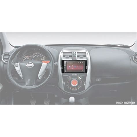 Moldura De Painel 1 Din 2 Din Nissan March Versa Sentra 2015 2016 2017