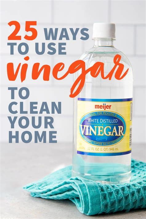 25 Ways To Clean With Vinegar White Vinegar Cleaning Vinegar