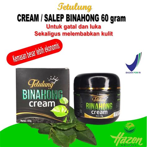 Jual SALEP CREAM OBAT GATAL DAN LUKA TETULUNG CREAM BINAHONG 60 GRAM