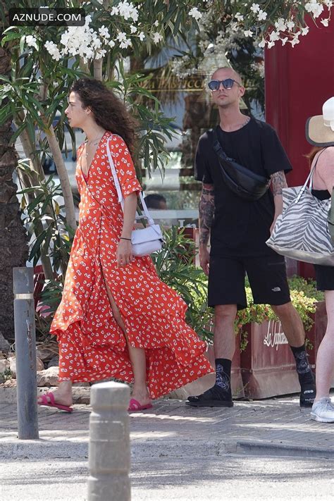 Chiara Scelsi Sexy In A Red Bikini While Out With A Friend In Ibiza AZNude