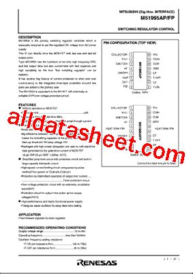 M51995AP データシート PDF Renesas Technology Corp