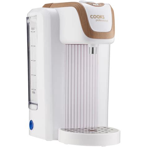 Cooks Professional K L Nordic White Wood Digital Hot Water Dispenser Instant Kettle Wilko