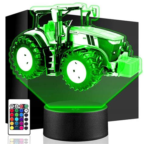 LAMPKA NOCNA LED TRAKTOR CIĄGNIK 3D PILOT prezent URODZINY statuetka