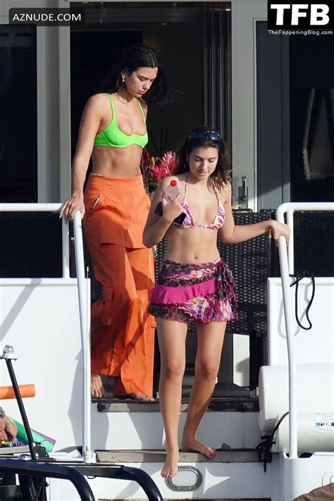Dua Lipa Sexy Seen Showing Off Her Bikini Body And Tits During Her