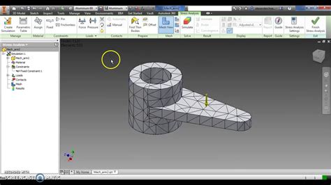 Autodesk Inventor 2014 Stress Analysis Youtube