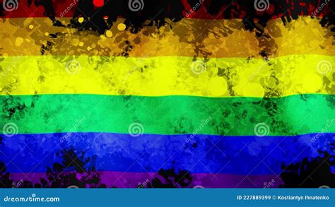 Rainbow Flag Lgbt Flag Rainbow LGBT 3d Seamless Loop Animation Waving Colorful Gay Rainbow
