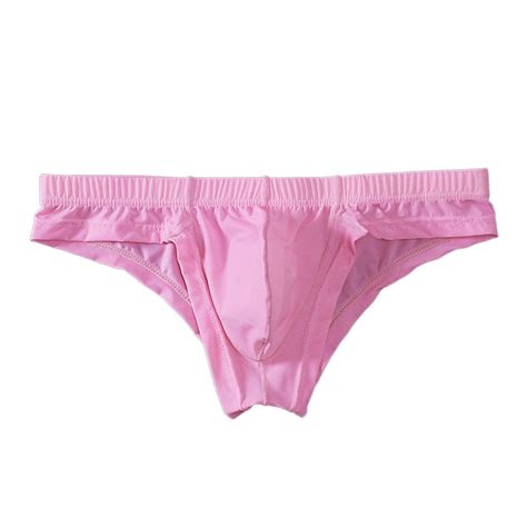 Kpoplk Mens Thong Underwear Mens Lace Back Bikini Underpants Soft Pouch Enhancing G String