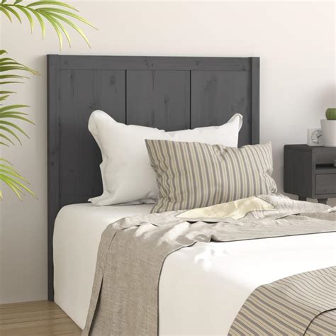 Maison Exclusive Tête de lit Gris 95 5x4x100 cm Bois massif de pin