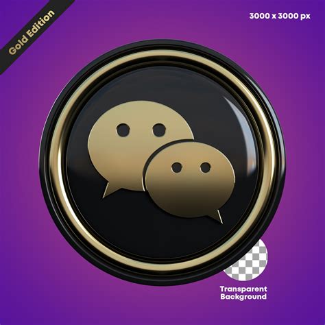 Premium Psd Social Media Wechat 3d Icon