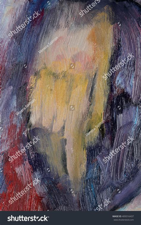 Fragment Oil Painting Naked Woman Shutterstock