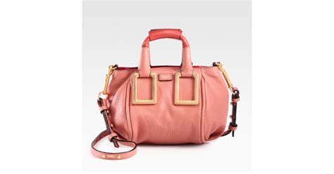 Chlo Mini Ethel Leather Crossbody Bag In Pink Lyst