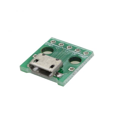 Female Micro USB Type B 5 Pin Connector SMT With PCB - Audiophonics