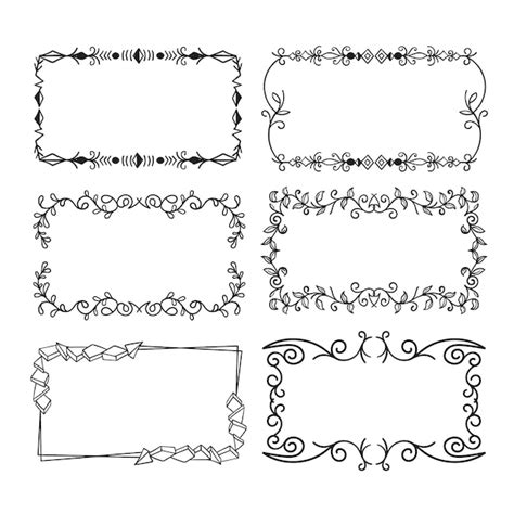 Free Vector Hand Drawn Ornamental Frame Collection