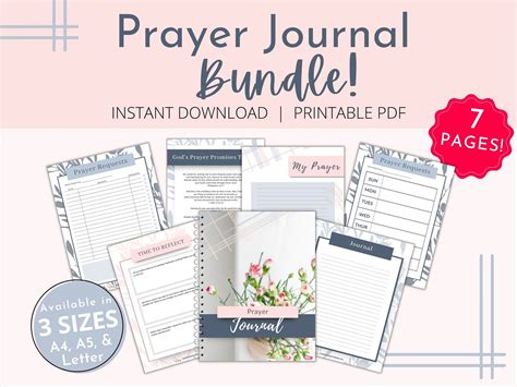 Daily Prayer Journal Prayer Journal for Women Prayer Journal Printable ...