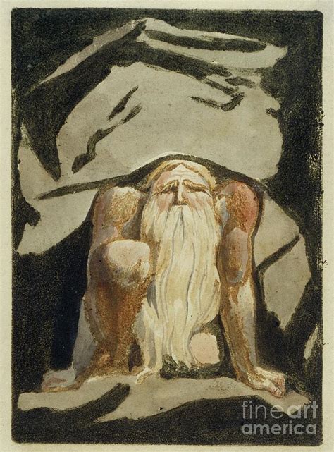 A Naked Man With A Long Beard Kneeling With One Knee Raised And Both Hands On The Ground Plate