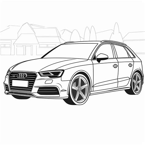 Audi car 12 coloring page