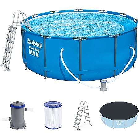 Bestway Steel Pro Max 366x122 cm, stabiler Frame Pool rund im Komplett ...
