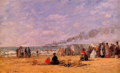 beach scene  france  eugene boudin artchive