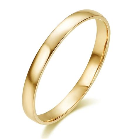 K Solid Gold Mm Light Comfort Fit Classic Plain Wedding Band