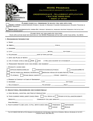 Fillable Online Calstatela Undergraduatapplication Doc Calstatela