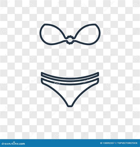 Icono Linear Del Vector Del Concepto Del Bikini Aislado En Backgr Transparente Ilustración del