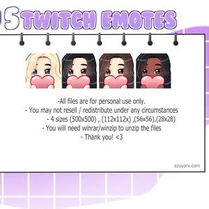 Twitch Emote Pack 1 Emily Blonde Hair Brown Eyes Emotes For Gamers Streamers