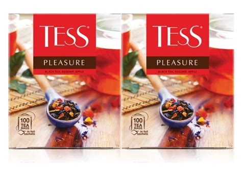 Чай чёрный TESS Pleasure Плэжа 100х1.5 гр комплект: 2 упаковки — купить ...