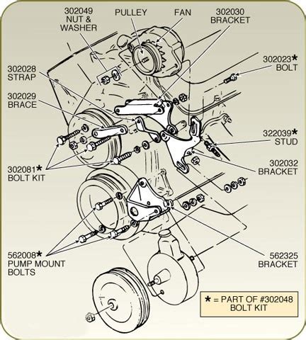 Alternator Bracket Bolt Kit With Power Steering