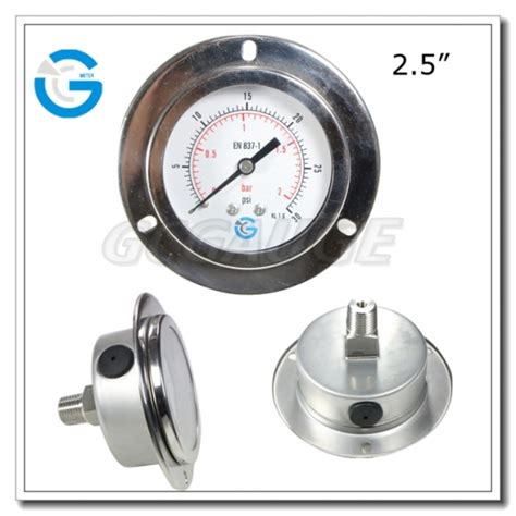 Flange Type Pressure Gauges With 2 5 Inch Dial Stainless Steel Case