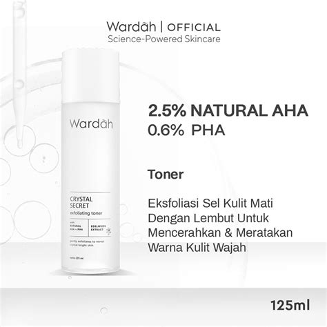 Wardah Crystal Secret Exfoliating Toner With Natural Ahapha 100 Ml