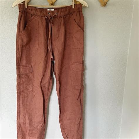 Nicole Miller Pants And Jumpsuits Linen Joggers Poshmark