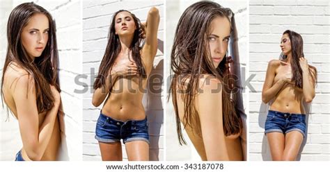 Collage Sexy Nude Models Isolated On Stock Photo Shutterstock