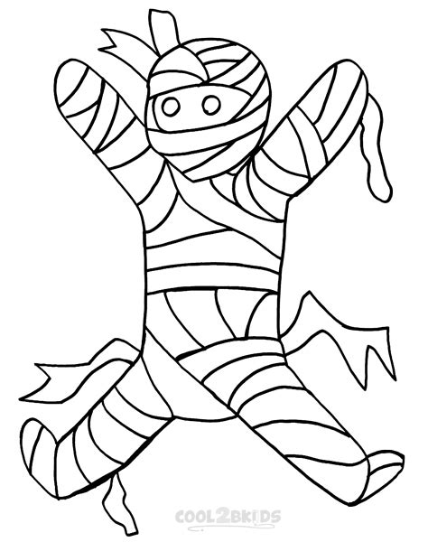 Printable Halloween Coloring Pages A Mummy In Coffin Coloring Pages