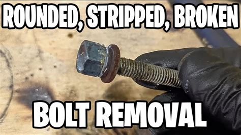 How To Remove A Rounded Stripped Or Broken Bolt Youtube