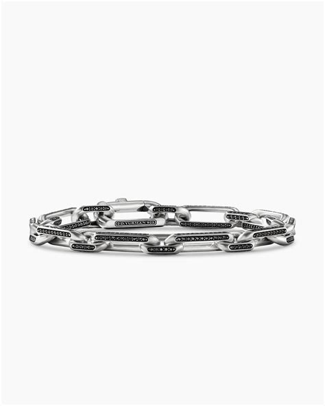 David Yurman Elongated Open Link Chain Bracelet In Sterling Silver With