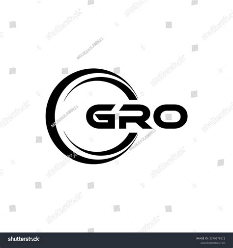 Gro Logo Design Inspiration Unique Identity Stock Vector Royalty Free