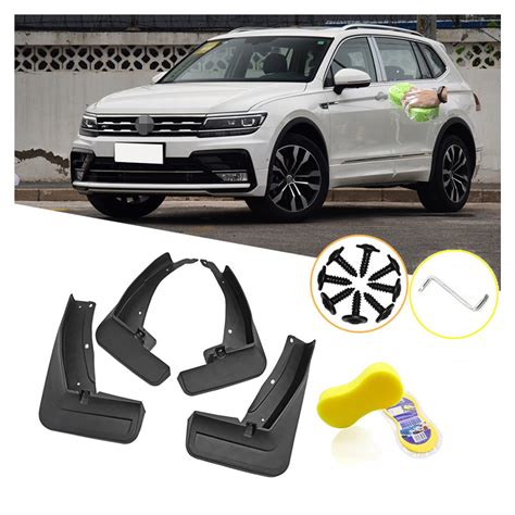 Buy Car Mud Flaps Splash Guards For V W Tiguan R Line 2018 2023 Front Rear Mudguard Kit Wheel