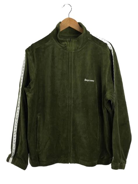 Supremeシュプリーム 22awstudded Velour Track Jacketジャケットlベロアgrn無地