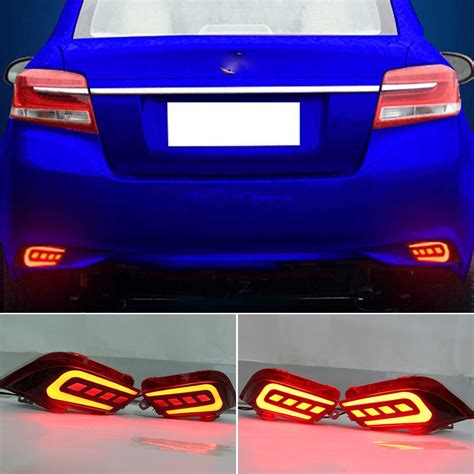 Buy Set Led Rear Bumper Reflector Fog Lamp For Toyota Vios