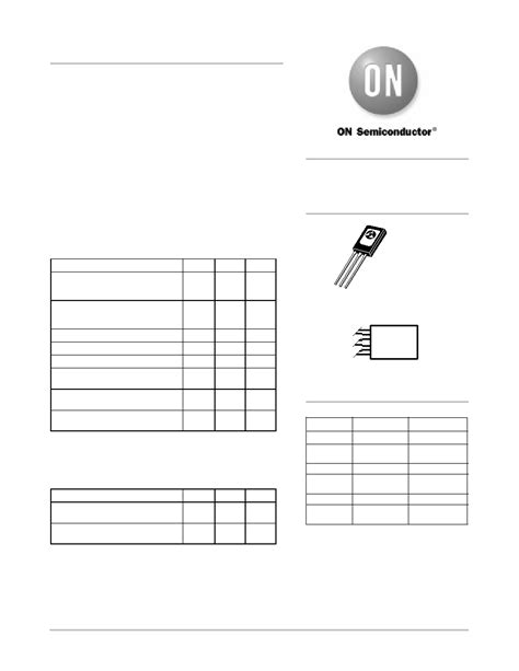 BD136 Datasheet 1 4 Pages ONSEMI Plastic Medium Power Silicon PNP